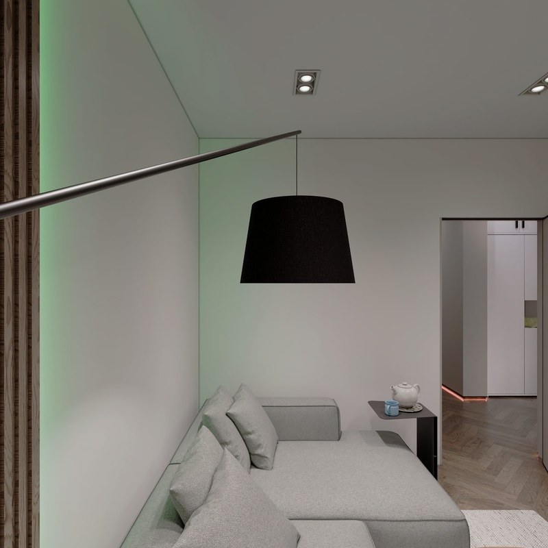 Интерьер: 2-комнатная, 53,48 м²
