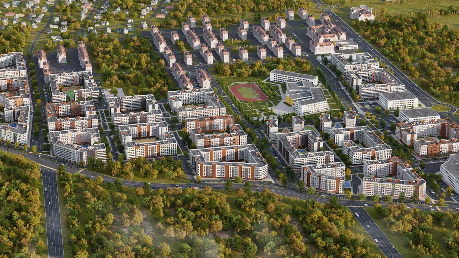 Панорама квартала «Включи» в Гурьевске